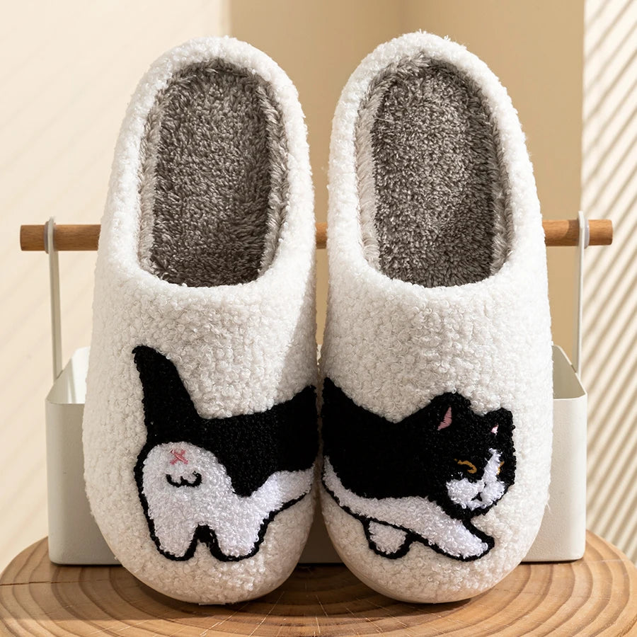 Pantuflas Calentitas de Casa con Diseño de Gato